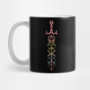 Pastel Polyhedral Dice Set Broad Sword Tabletop RPG Gaming Mug